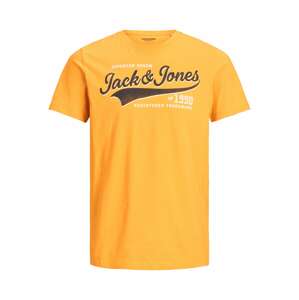 Jack & Jones Junior Tričko  svetlooranžová / čierna / biela