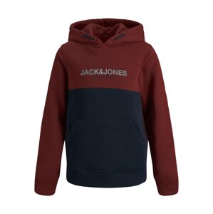 Jack & Jones Junior Mikina 'Urban'  námornícka modrá / tmavočervená / biela