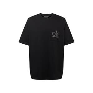 Calvin Klein Big & Tall Tričko  strieborná / čierna