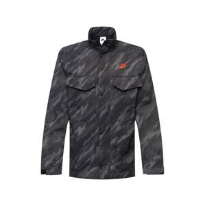 Nike Sportswear Prechodná bunda  sivá / tmavosivá / svetlooranžová / čierna