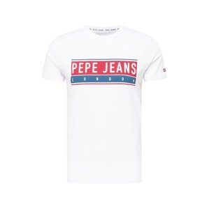 Pepe Jeans Tričko 'JAYO'  biela / modrá / červená