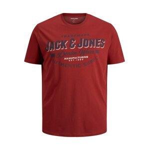 Jack & Jones Plus Tričko  námornícka modrá / jasne červená / biela