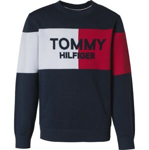 TOMMY HILFIGER Sveter  biela / červená / tmavomodrá