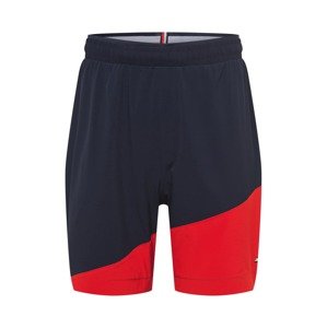 Tommy Sport Športové nohavice  tmavomodrá / červená / biela