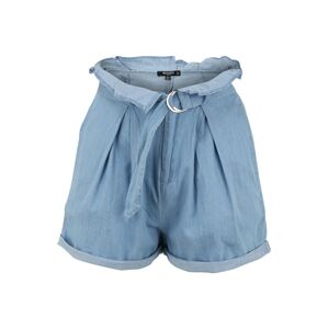 Missguided Petite Plisované nohavice  modrá denim