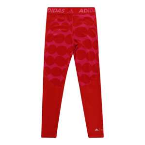 ADIDAS PERFORMANCE Športové nohavice  tmavoružová / ohnivo červená