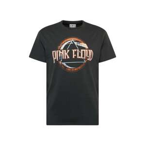 AMPLIFIED Shirt 'PINK FLOYD ON THE RUN'  tmavosivá / biela / oranžová