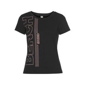 BENCH Shirt  čierna / staroružová