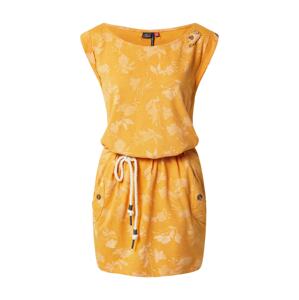 Ragwear Letné šaty 'TAG ROSE'  zlatá žltá / biela