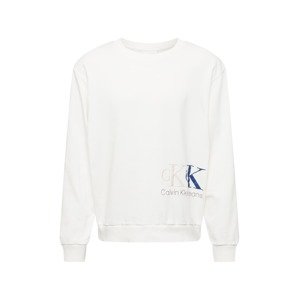 Calvin Klein Jeans Mikina  béžová / kráľovská modrá / krémová / sivá