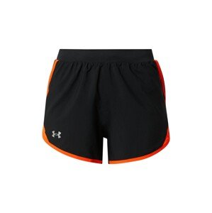 UNDER ARMOUR Športové nohavice  čierna / oranžovo červená