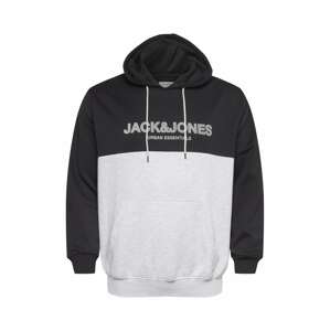 Jack & Jones Plus Mikina 'Urban'  sivá / svetlosivá / čierna