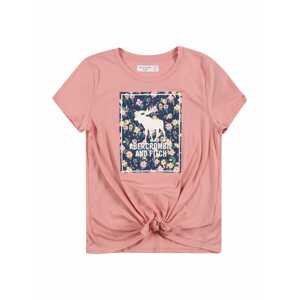 Abercrombie & Fitch Tričko  staroružová / zmiešané farby