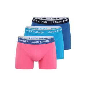 JACK & JONES Boxershorts 'MILLS'  modrá / ružová / tyrkysová / šedobiela
