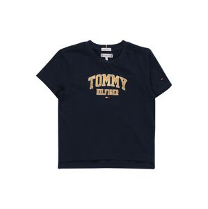 TOMMY HILFIGER Tričko 'VARSITY'  námornícka modrá / biela / zlatá žltá / svetločervená