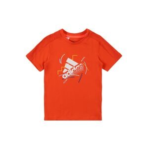 ADIDAS PERFORMANCE Funkčné tričko  oranžovo červená / biela / svetlomodrá / námornícka modrá / šafránová
