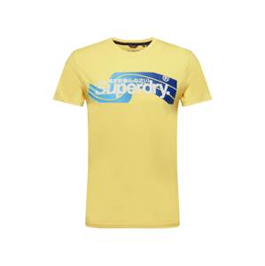 Superdry Tričko  žltá / modrá / vodová / biela