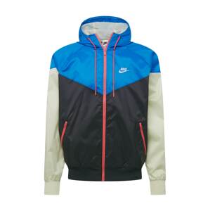 Nike Sportswear Prechodná bunda  čierna / nebesky modrá / pastelovo zelená / lososová / biela