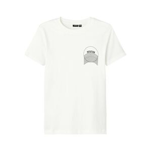 LMTD T-Shirt 'LEONARD'  prírodná biela / čierna