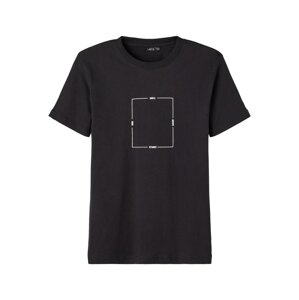 LMTD T-Shirt 'Leonard'  čierna / biela