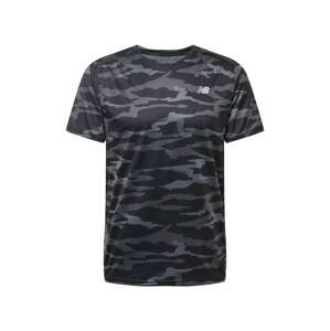 new balance Funkčné tričko  čierna / sivá