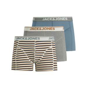 JACK & JONES Boxerky 'Breda'  sivá melírovaná / dymovo modrá / hnedá / tmavomodrá / béžová