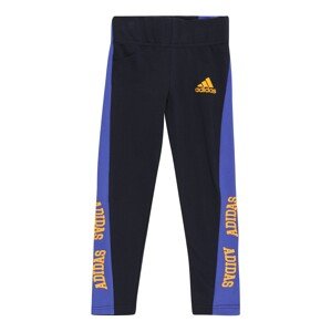 ADIDAS PERFORMANCE Športové nohavice  čierna / kráľovská modrá / žltá