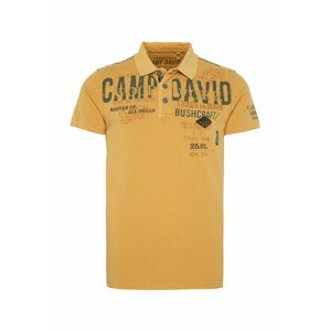CAMP DAVID Tričko  žltá / modrosivá