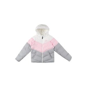 Nike Sportswear Zimná bunda  biela / ružová / dymovo šedá