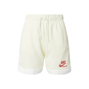 Nike Sportswear Nohavice  béžová / červená / biela