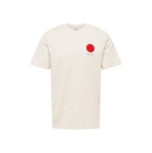 EDWIN Tričko 'Japanese Sun'  čierna / červená / svetlobéžová
