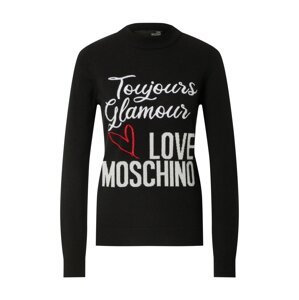 Love Moschino Pullover  čierna / biela / červená