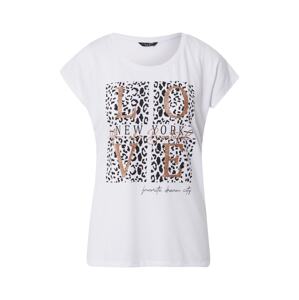 ZABAIONE T-Shirt 'Flora'  biela / čierna / medová