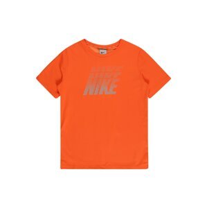 NIKE Funkčné tričko  oranžová / sivá