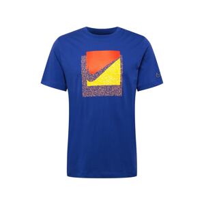 Nike Sportswear Tričko  kráľovská modrá / žltá / oranžová