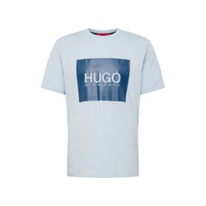 HUGO Tričko 'Dolive'  svetlomodrá / modrá
