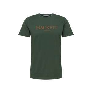 Hackett London Tričko  tmavozelená / hnedá