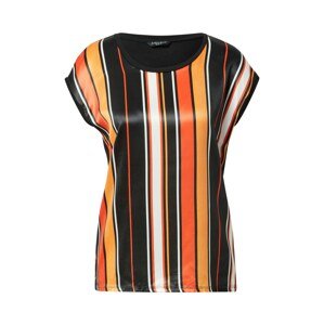 ZABAIONE Shirt 'Ivy'  čierna / oranžová / biela / mandarínková
