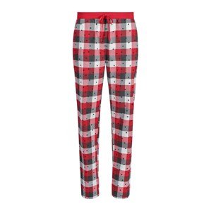 Skiny Pyžamové nohavice  červená / tmavosivá / biela