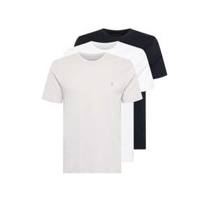 AllSaints Tričko  biela / čierna / svetlosivá