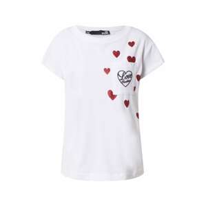 Love Moschino T-Shirt  biela / červená / čierna