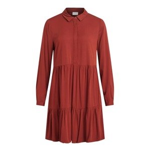 VILA Košeľové šaty 'Morose'  hrdzavo červená