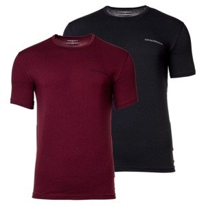 Emporio Armani T-Shirt  čierna / vínovo červená