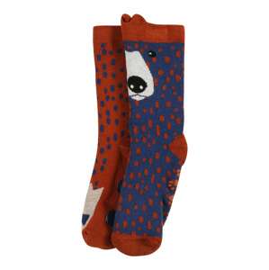 EWERS Ponožky  hrdzavo červená / tmavomodrá / biela