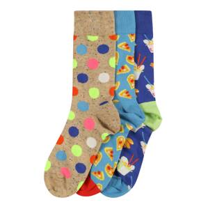 Happy Socks Ponožky 'Pizza Love'  indigo / dymovo modrá / svetlobéžová / svetlozelená
