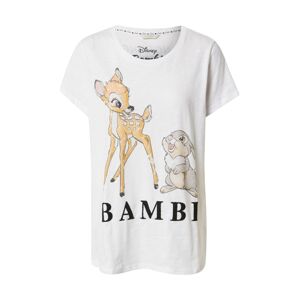 Frogbox T-Shirt 'Bambi'  biela / svetlohnedá / čierna