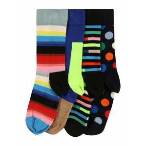 Happy Socks Ponožky  čierna / modrá / červená / neónovo žltá / ružová
