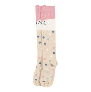 EWERS Ponožky 'Katze'  prírodná biela / ružová / tmelová / modrosivá / tyrkysová