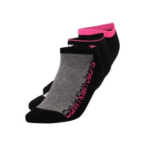 Calvin Klein Ponožky  čierna / sivá melírovaná / ružová