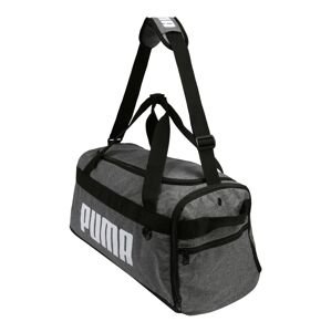 PUMA Športová taška  čierna / biela / sivá melírovaná